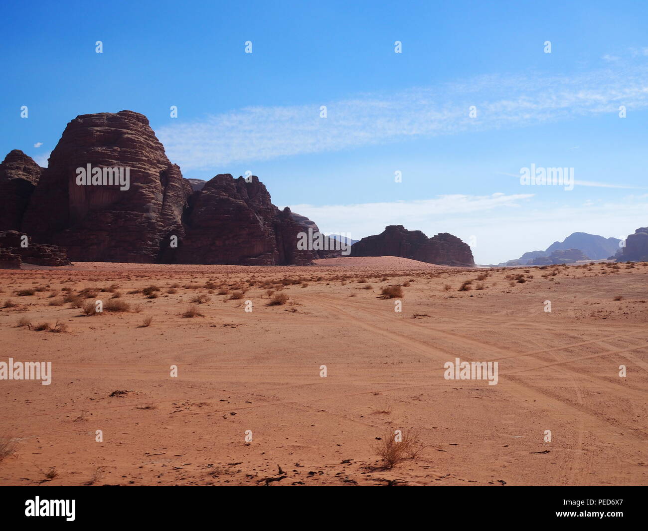 Wadi Rum, Jordanien Stockfoto