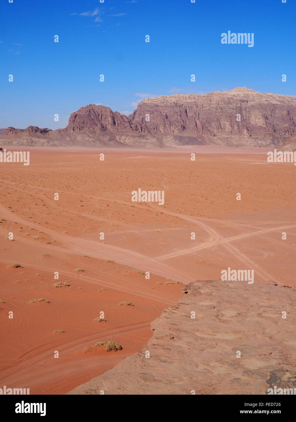 Wadi Rum, Jordanien Stockfoto