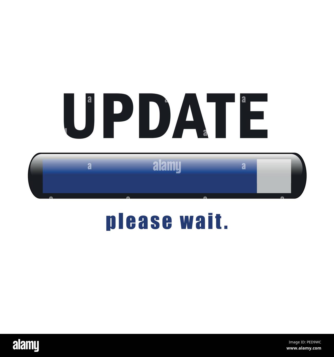 Update Software wird aktualisiert. Bitte warten Vektor-illustration EPS 10. Stock Vektor