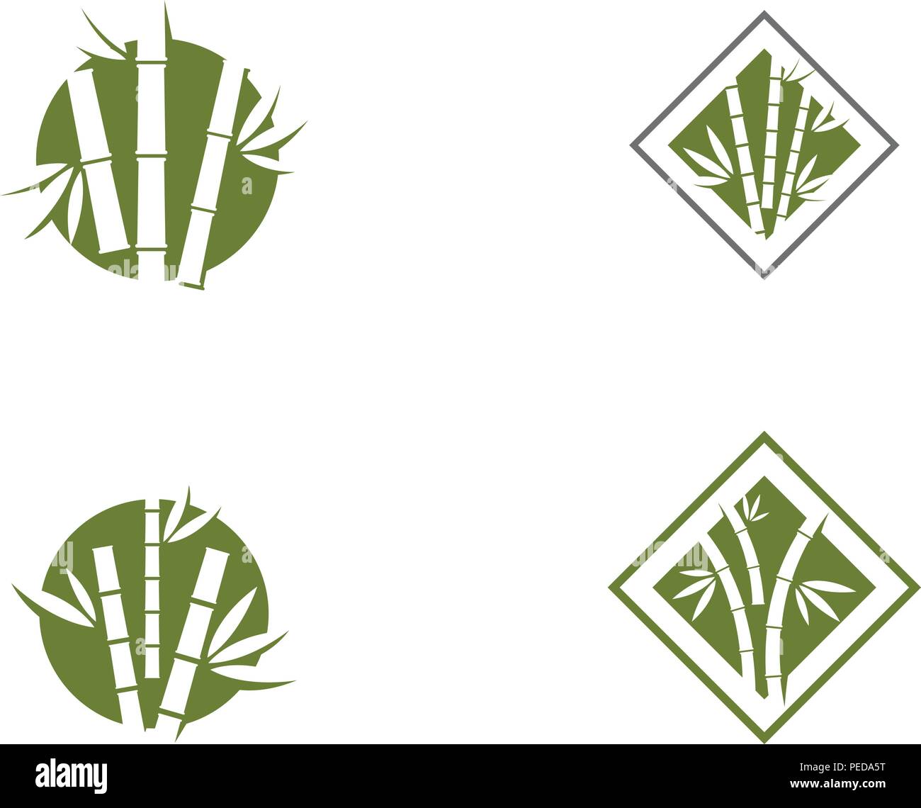 Bambus Logo Vorlage Vektor icon Abbildung design Stock-Vektorgrafik - Alamy
