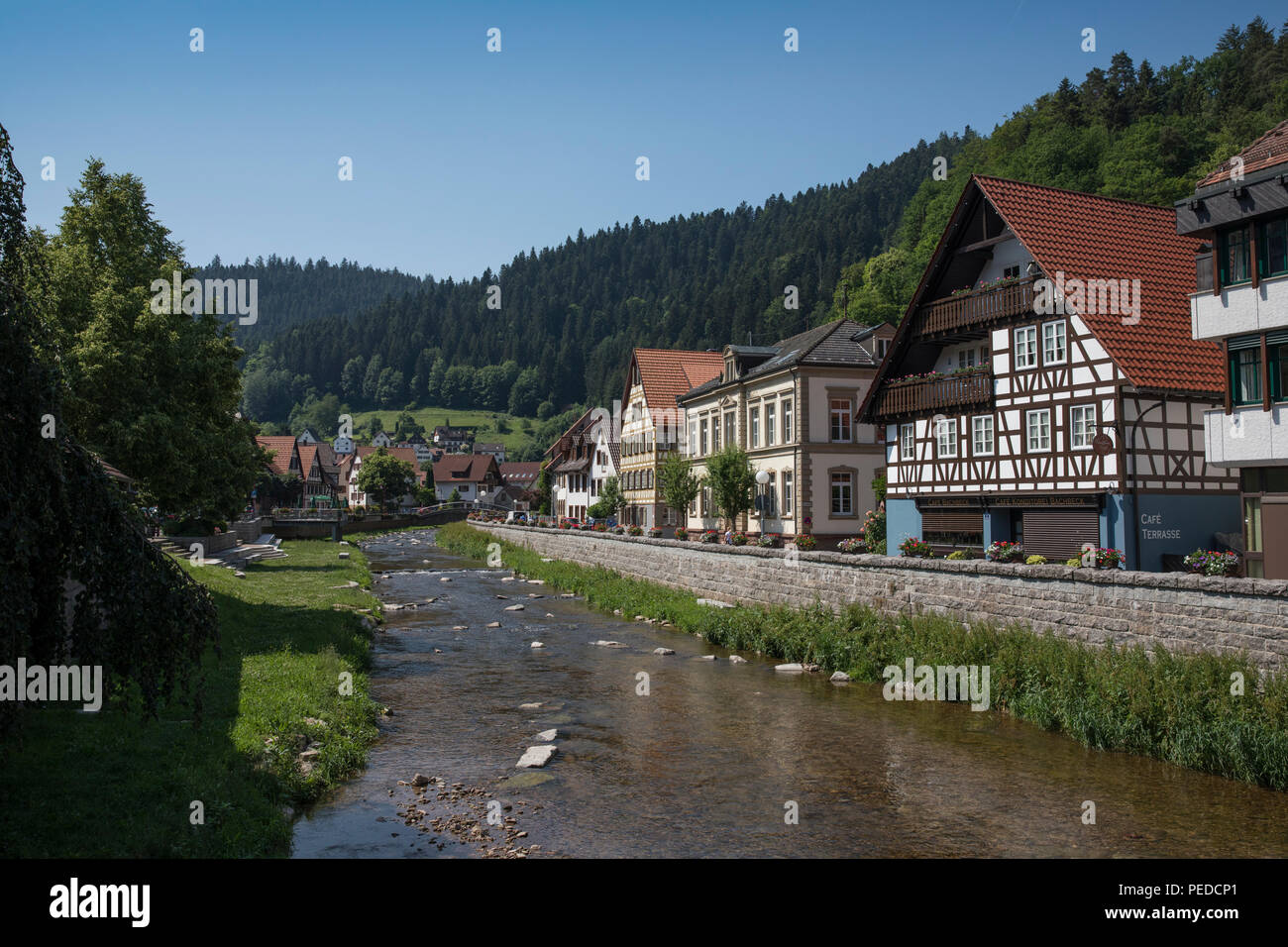 Die kleine Stadt Schiltach im Schwarzwald in Baden-Württemberg, Deutschland. Stockfoto