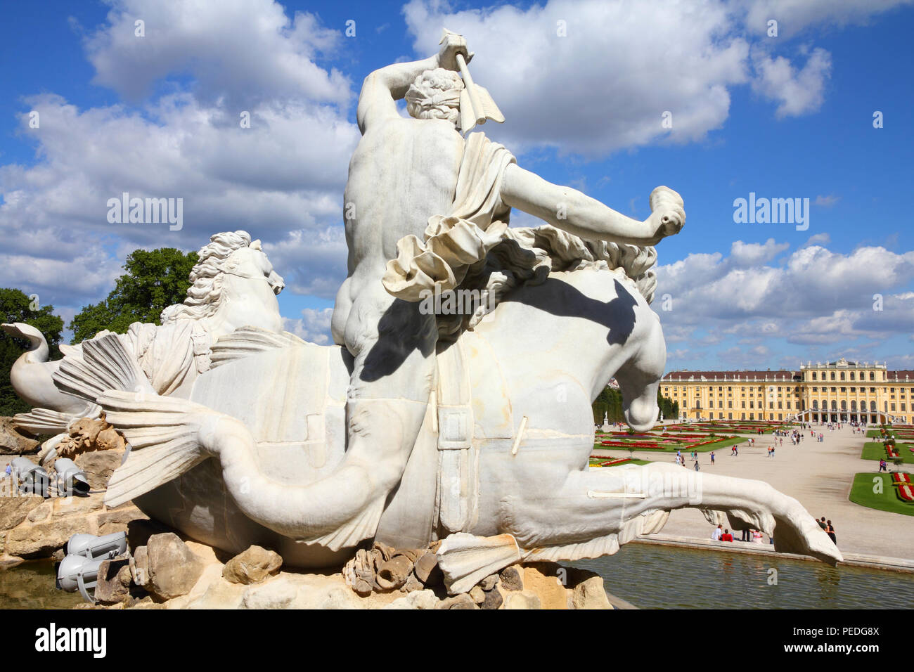Wien - Schönbrunn, ein UNESCO-Weltkulturerbe. Stockfoto