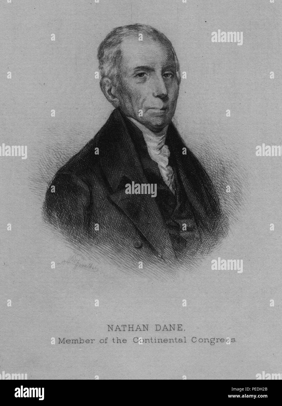 Graviert Portrait von Nathan Dane, Rechtsanwalt und Staatsmann, war Mitglied des Kontinentalkongresses und ein erfolgreicher Autor von einflussreichen Gesetzestexte, 1885. Von der New York Public Library. () Stockfoto