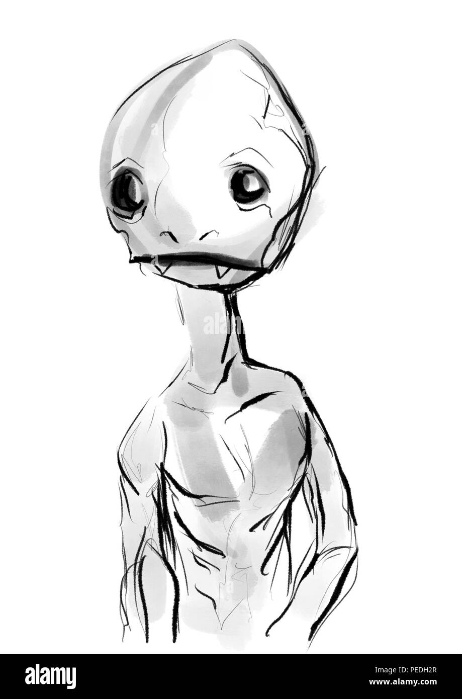 Grauen alien Stockfoto