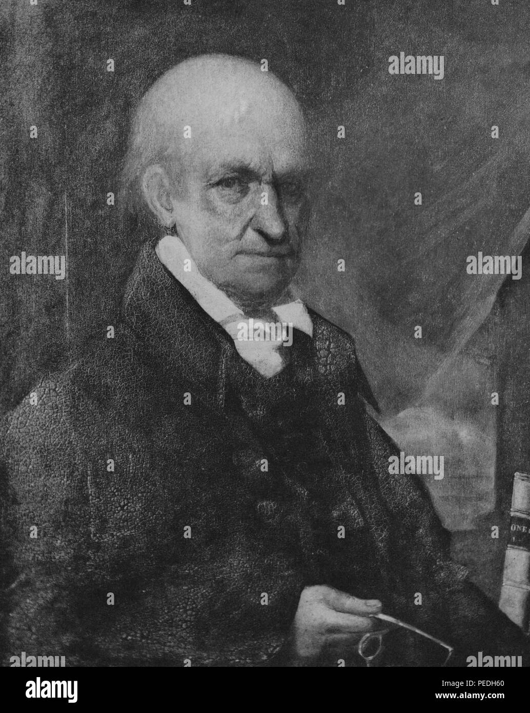 Graviert Porträt von George Thatcher, Jurist, Delegierter des Continental Congress und Mitglied des Repräsentantenhaus von Massachusetts, 1890. Von der New York Public Library. () Stockfoto