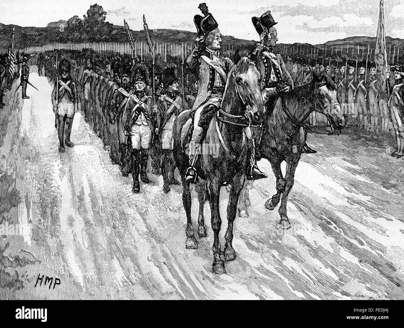 Die Kapitulation von Lord Cornwallis; York Stadt; Illustration von cassell Geschichte Englands, King's Edition Teil 34 Stockfoto