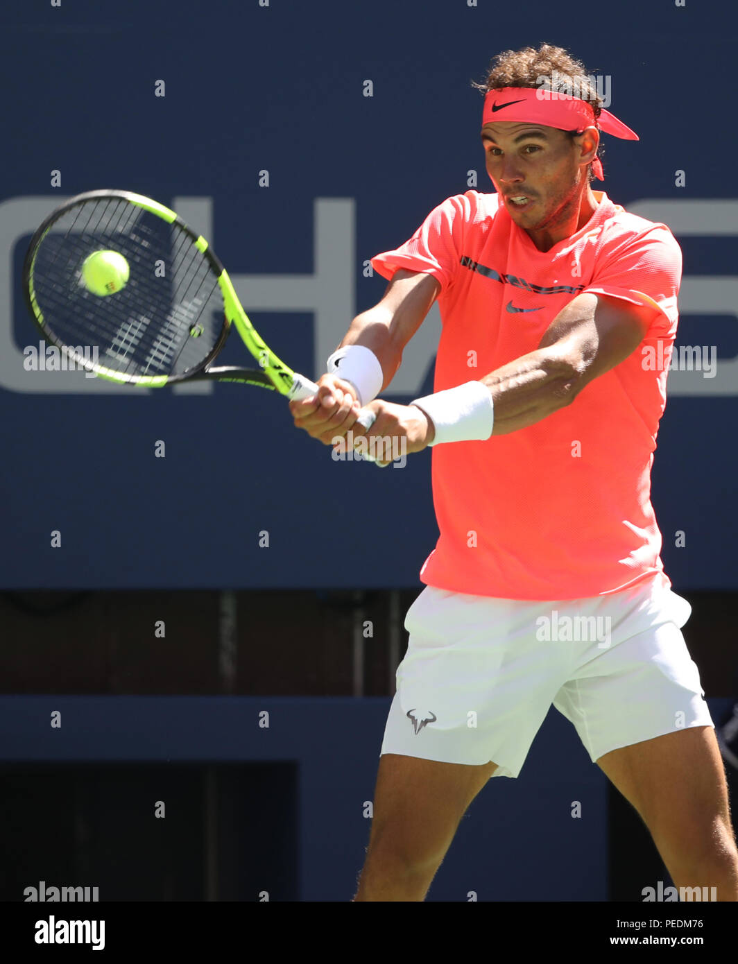 Grand Slam Champion Rafael Nadal aus Spanien in Aktion während seiner uns offene Runde 2017 4 match Stockfoto