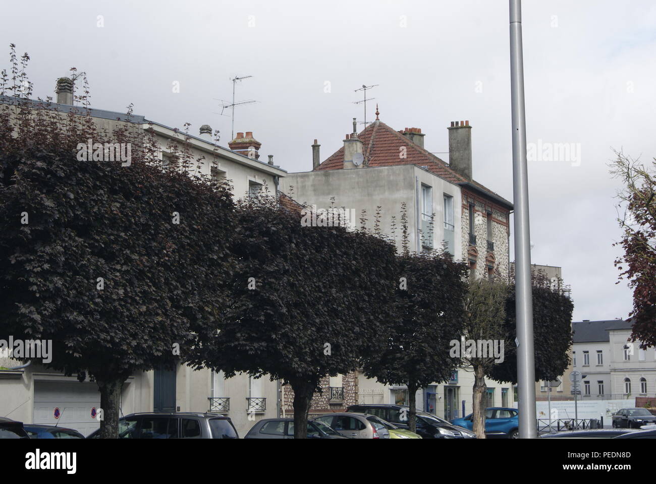 Ville en France. Stockfoto