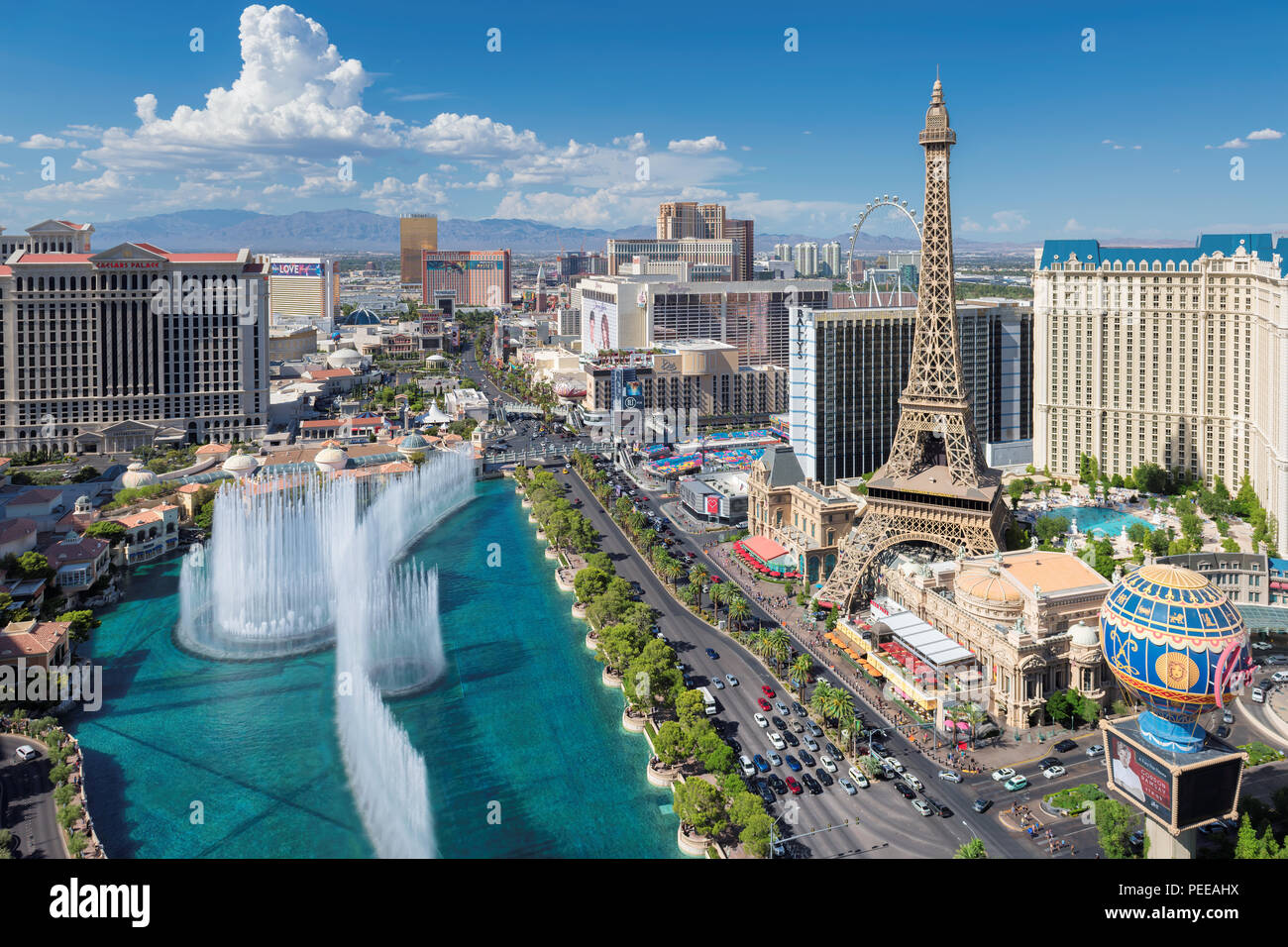 Las Vegas Strip skyline Stockfoto