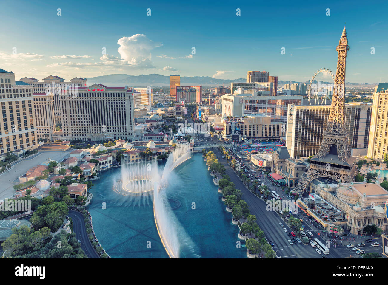 Las Vegas Strip skyline Stockfoto