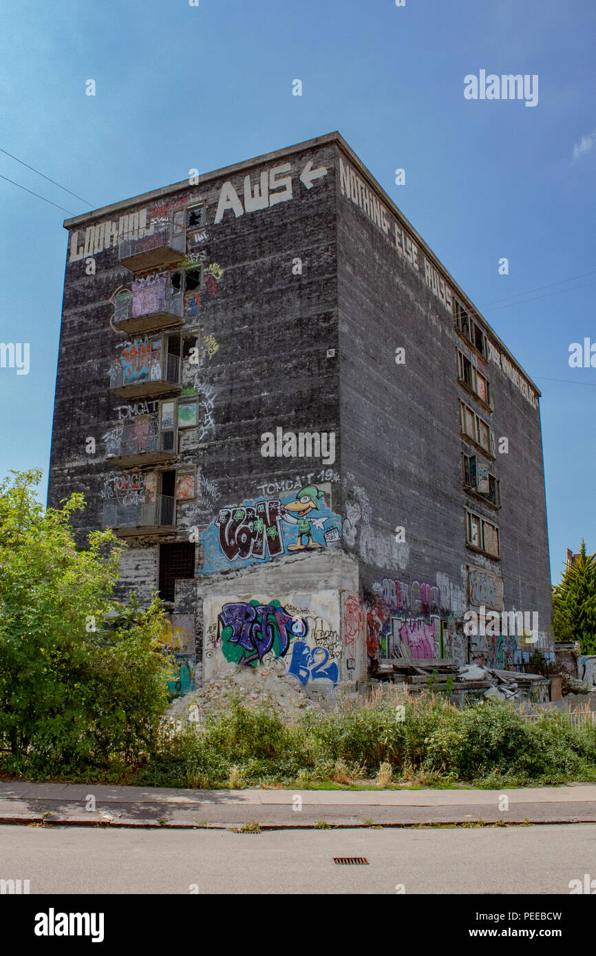 Verlassene Gebäude in Kopenhagen, Dänemark. Stockfoto