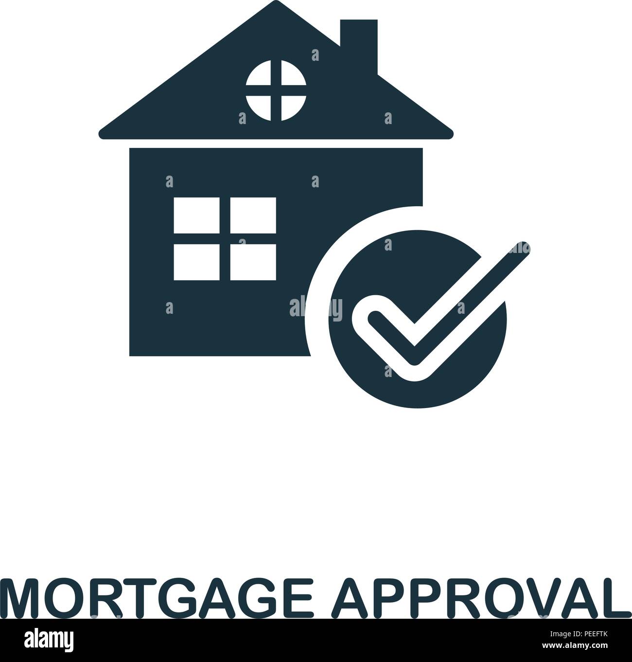 Hypothek Genehmigung Kreative Symbol Einfaches Element Abbildung