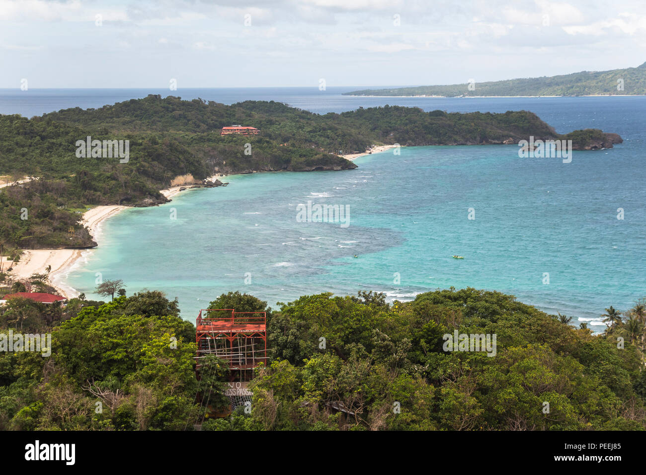 Blick über die Insel Boracay auf den Philippinen. Stockfoto