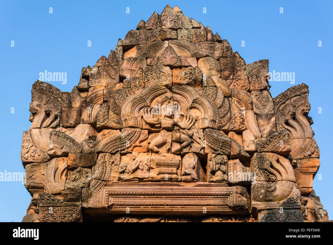 Naga bei Prasat Hin Phanom Rung Historical Park, Buriram Thailand Stockfoto