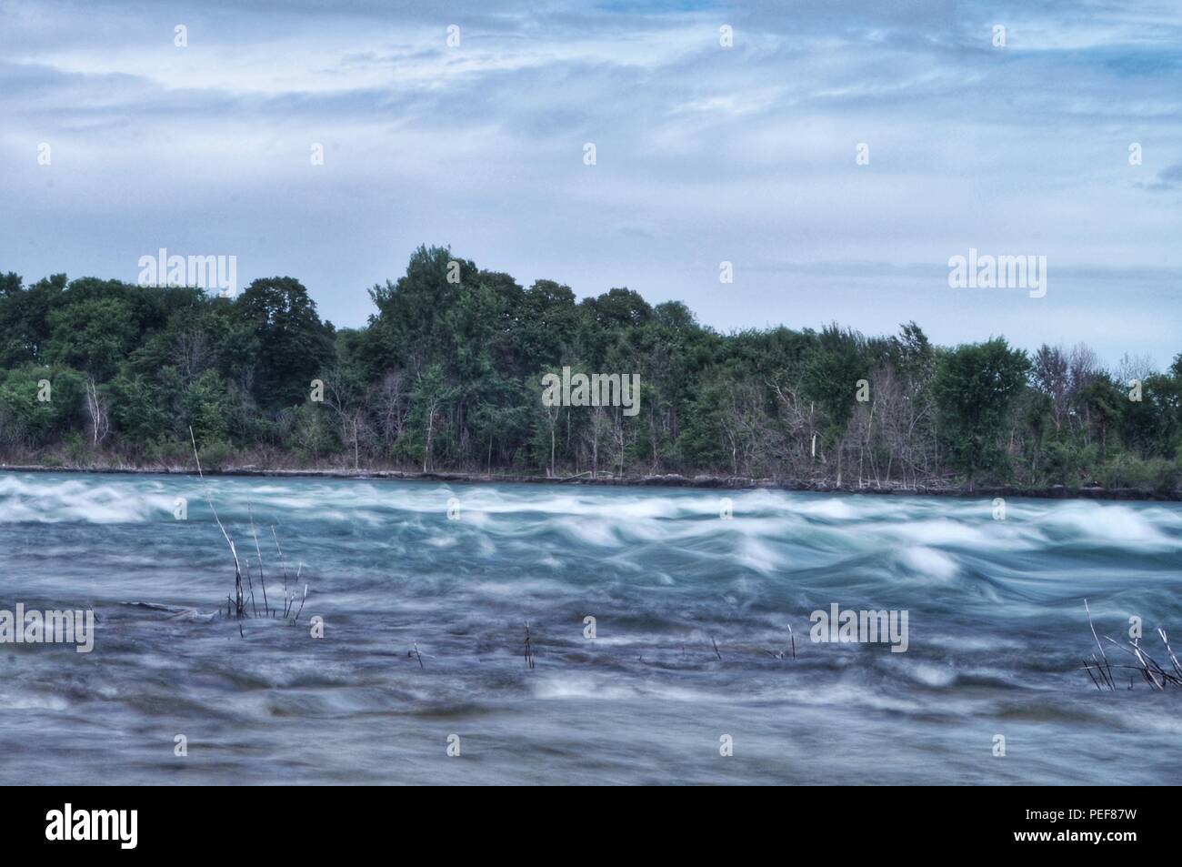 Stromschnellen des St. Lawrence River, Quebec, Kanada Stockfoto