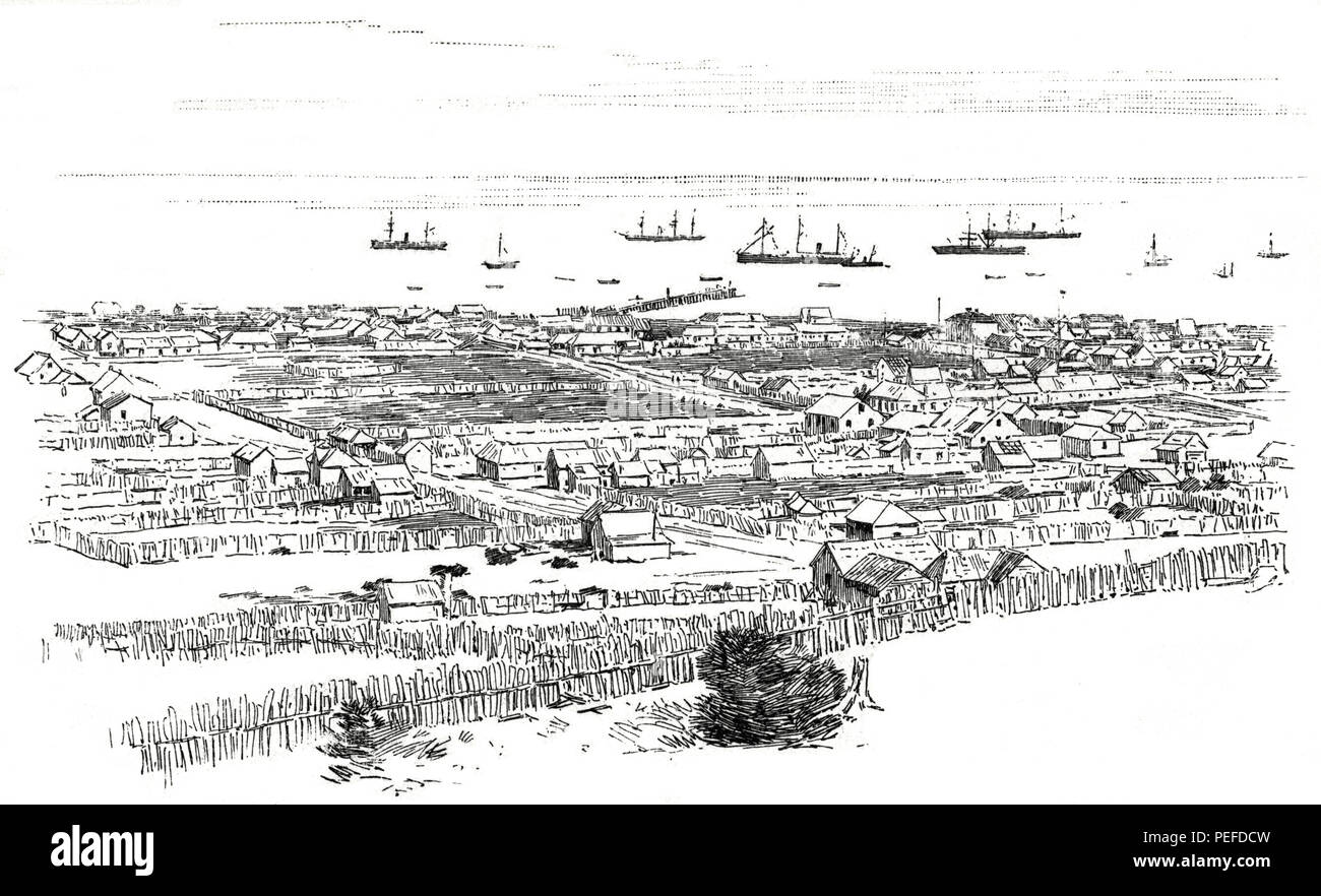 Punta Arenas, Chile, monatliche Harper's Magazine, 1890 Stockfoto