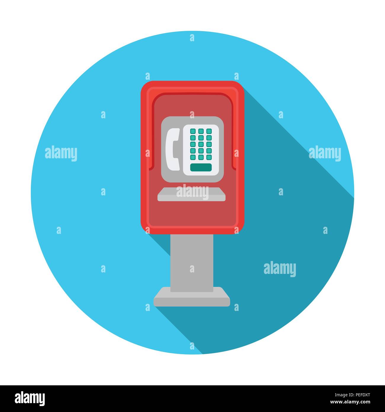 Münztelefon Symbol im flachen Stil auf weißem Hintergrund. Park symbol Vektor Illustration. Stock Vektor