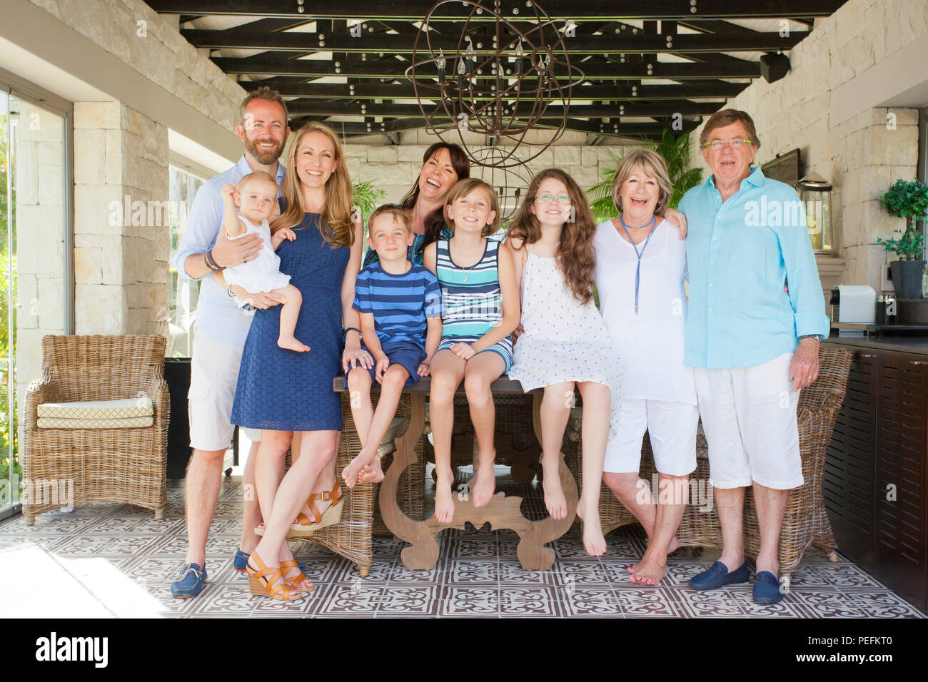 Big Family Foto Stockfoto