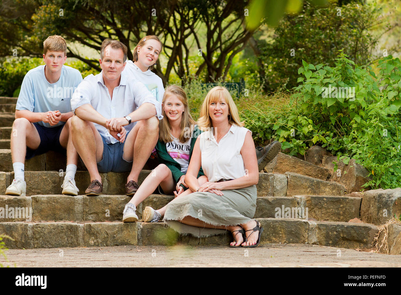 Familie Fotographie in Kirstenbosch Gärten Stockfoto