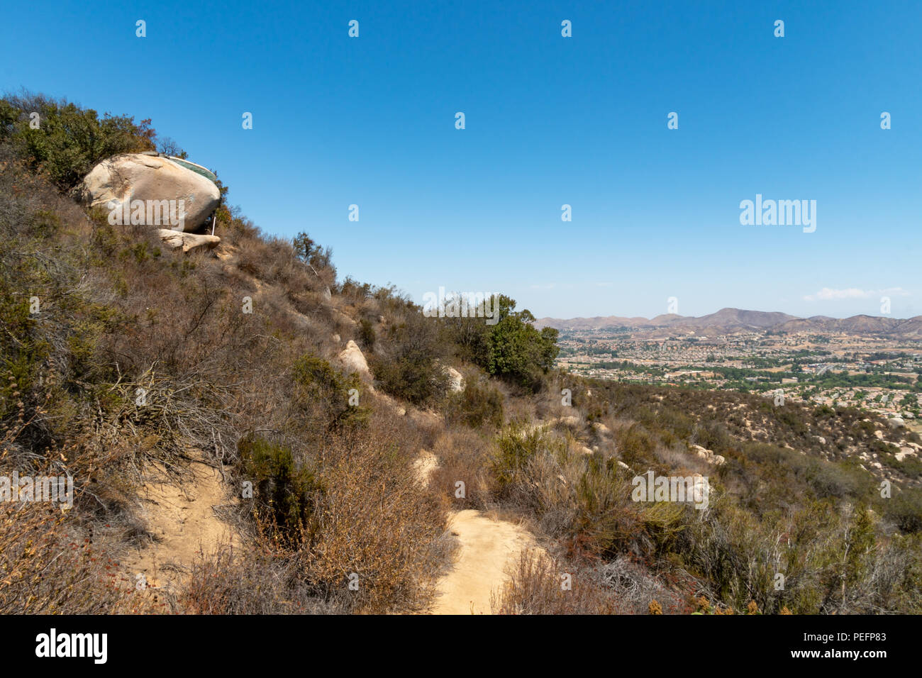 Cole Canyon Trail in Murrieta, Kalifornien. Stockfoto