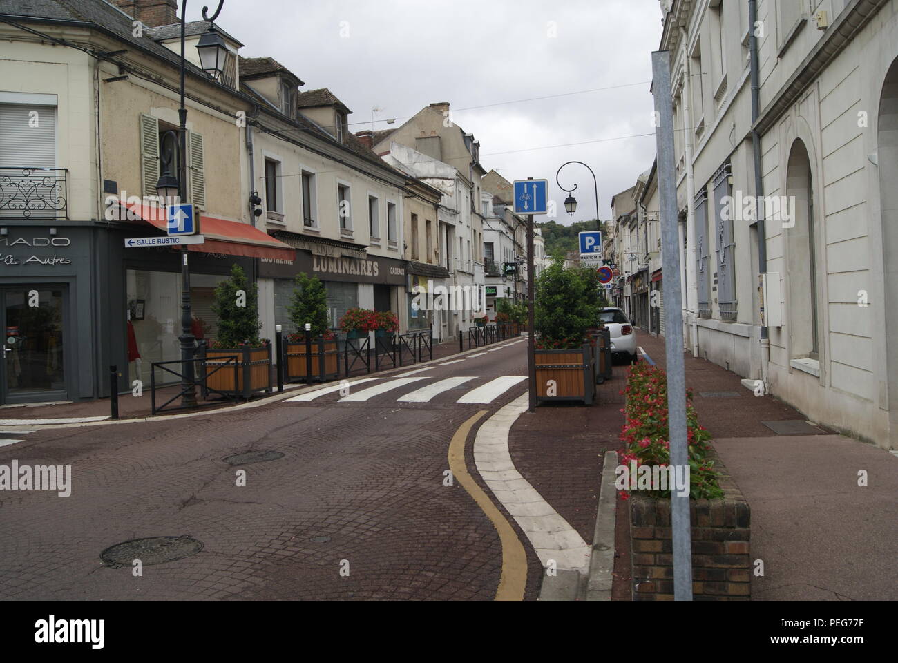 Ville en France. Stockfoto