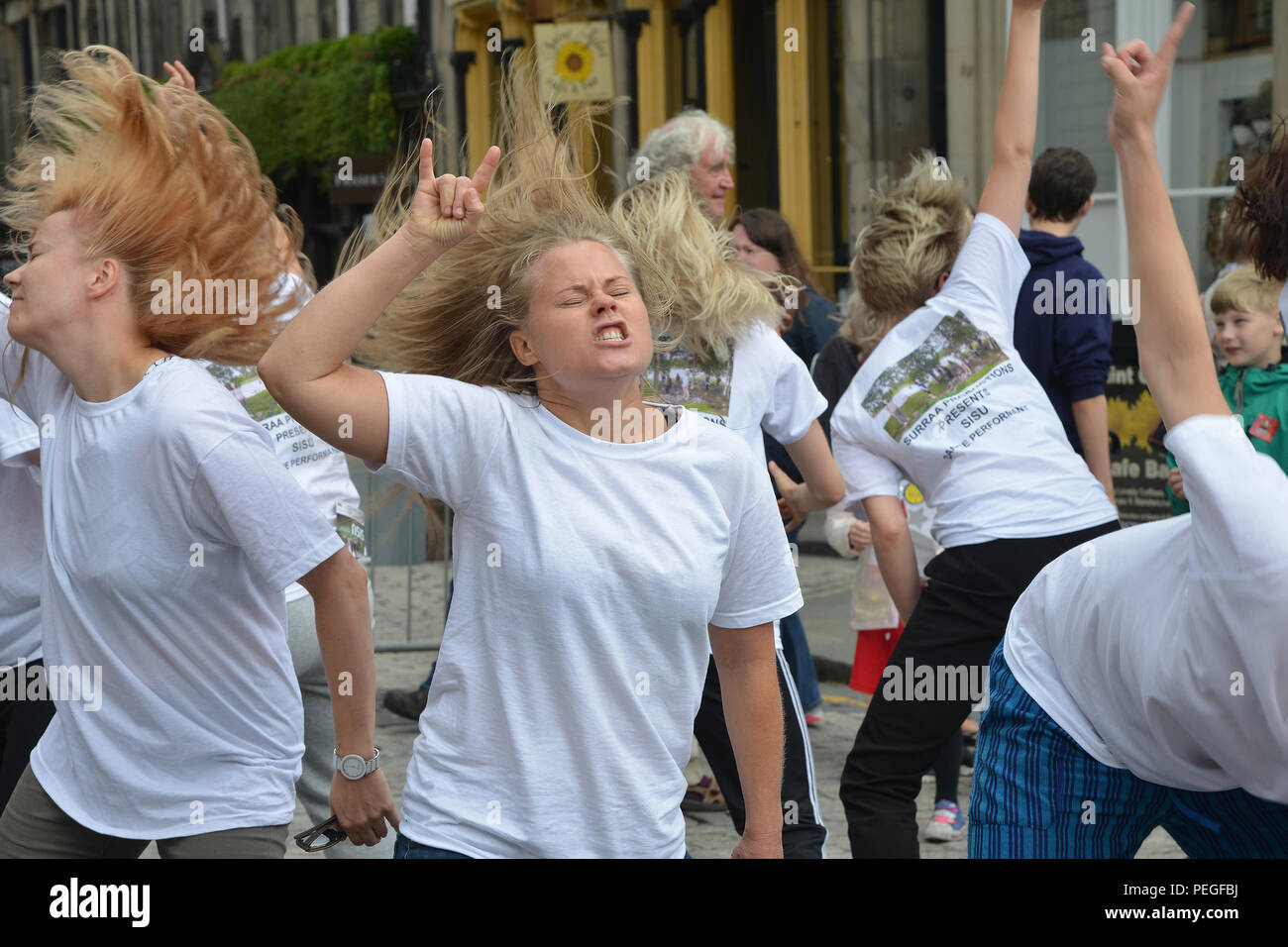 Edinburgh Festival Fringe, Royal Mile, Edinburgh, Schottland, 2018 Stockfoto