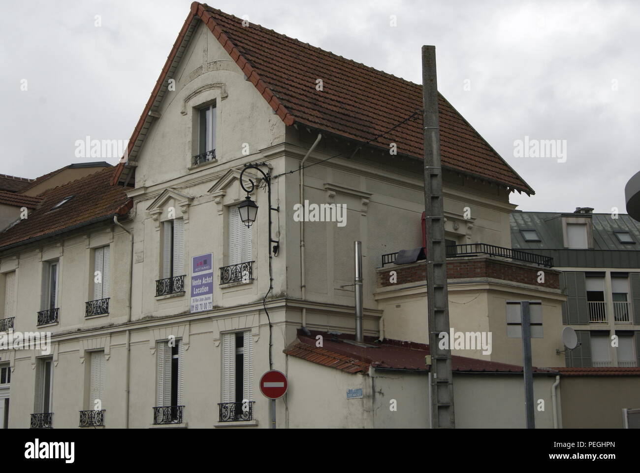 Ville en France. Stockfoto
