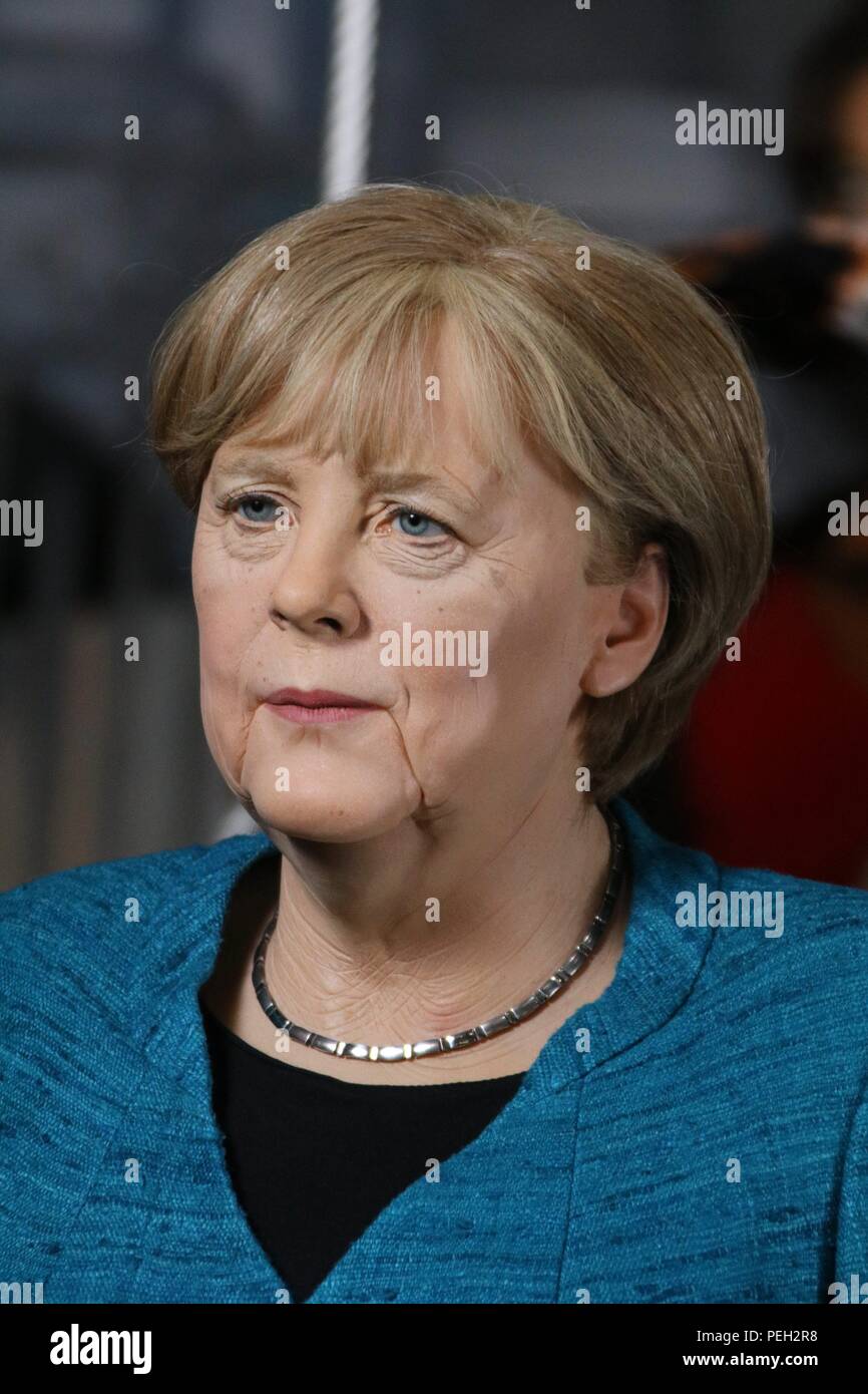 Angela Merkel, Wachsfigur im Panoptikum Hamburg, Reeperbahn, 14.08.2018 ...