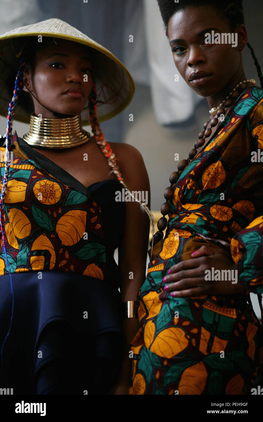 Back Stage während African Fashion Week 2018: London Stockfoto
