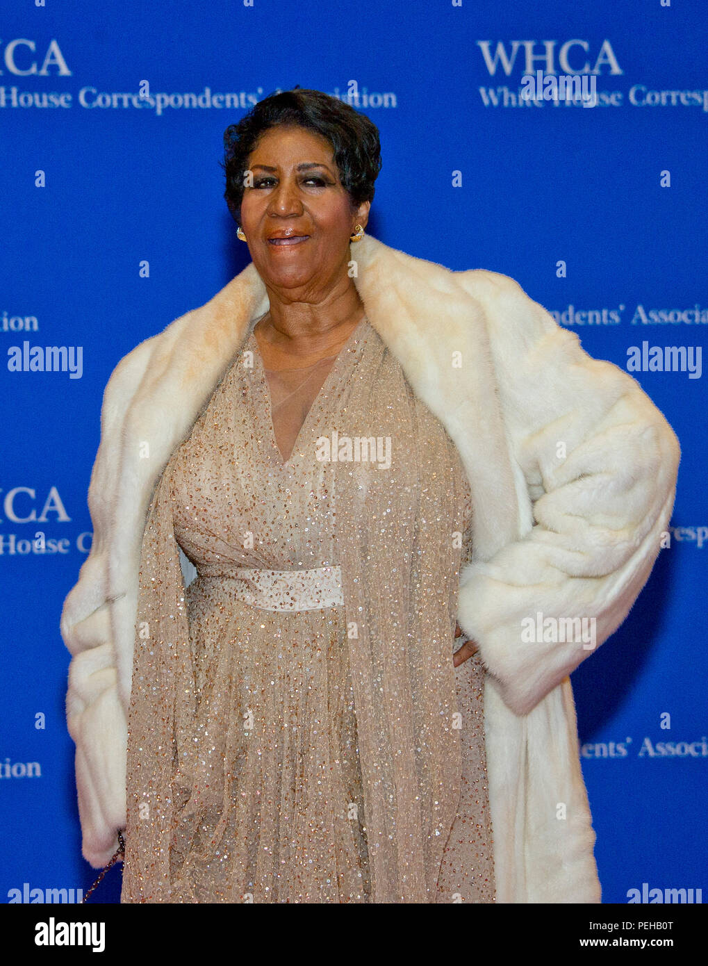 Washington, Vereinigte Staaten von Amerika. 30 Apr, 2016. Aretha Franklin kommt für die 2016 White House Correspondents Association jährlichen Abendessen am Washington Hilton Hotel am Samstag, 30. April 2016. Credit: Ron Sachs/CNP (Einschränkung: Keine New York oder New Jersey Zeitungen oder Zeitschriften innerhalb eines 75-Meilen-Radius von New York City) | Verwendung der weltweiten Kredit: dpa/Alamy leben Nachrichten Stockfoto