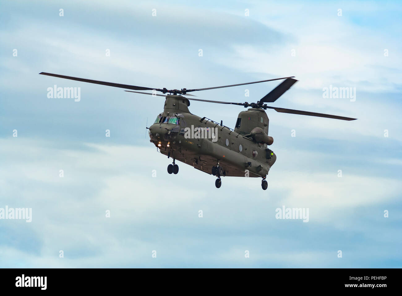 Royal Air Force Boeing CH-47 Chinook in Southport Air Show Stockfoto