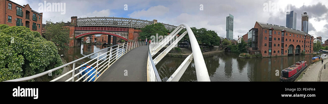 Händler Brücke, Castlefield, Manchester, North West England, Großbritannien, M3 4LZ Stockfoto