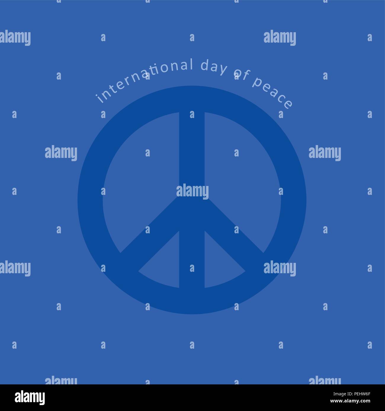 Peace Symbol singen blue Vector EPS Abbildung 10 Stock Vektor