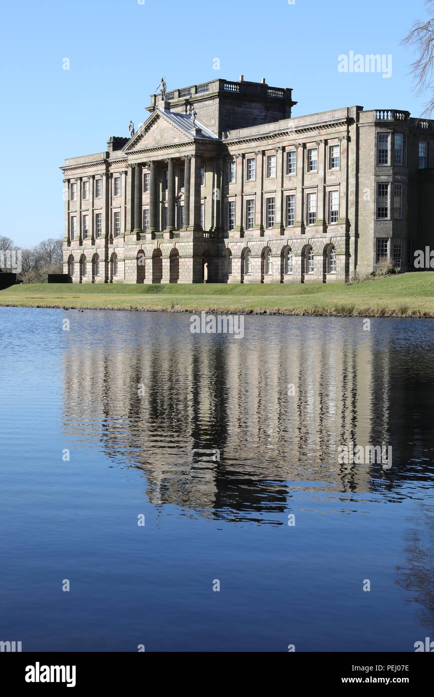 Lyme Park Hall Cheshire Stolz und Vorurteil Stockfoto