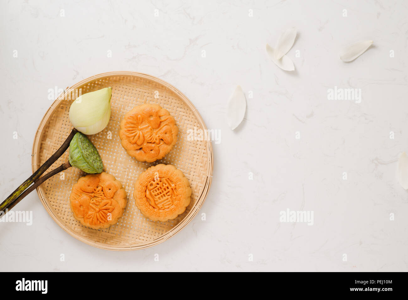 Moon Cake Kuchen der Vietnamesisch-chinesischen mid Autumn Festival Essen Stockfoto