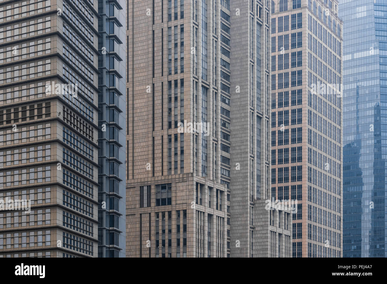 Gebäude in Shanghai Pudong Stockfoto
