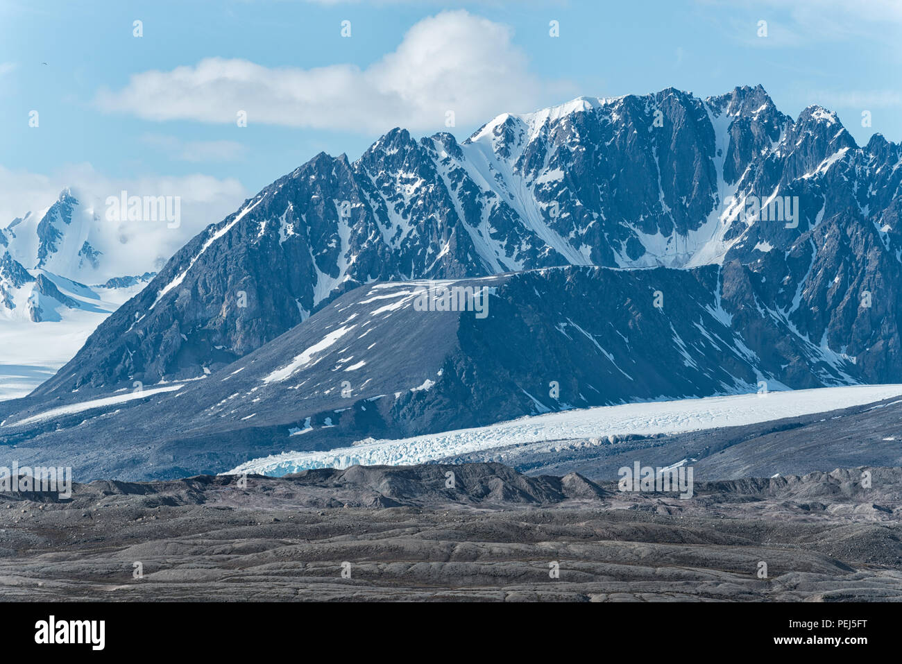 In Liefdefjorden, Svalbard, Norwegen. In Liefdefjorden Erikbreen Stockfoto