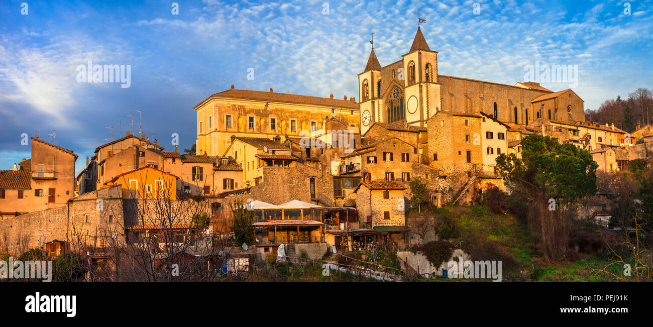 Beeindruckende San Martino al Cimino Dorf, Provinz Viterbo, Latium, Italien. Stockfoto