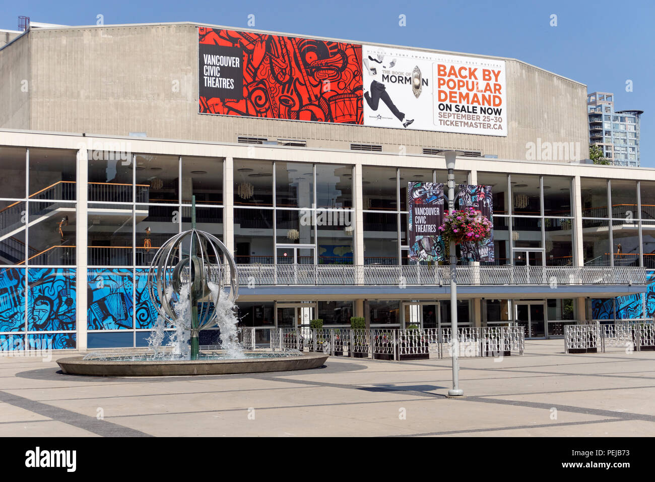 Das Queen Elizabeth Theatre in der Innenstadt von Vancouver, BC, Kanada Stockfoto