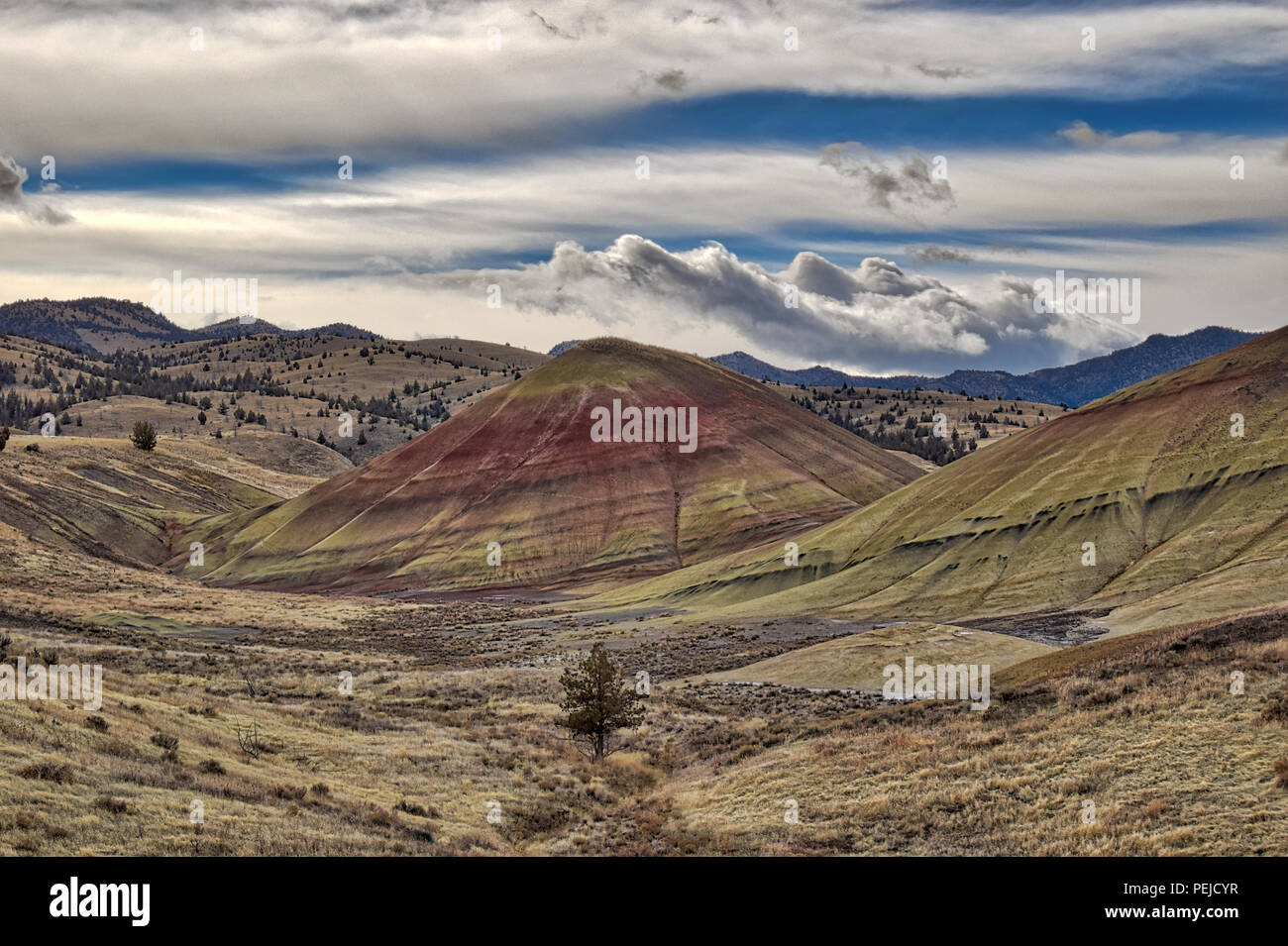 Des Oregon Painted Hills Stockfoto
