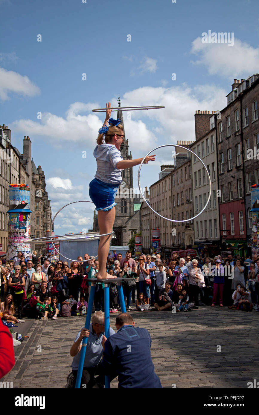 Edinburgh Fringe Festival, Royal Mile, Edinburgh, Schottland, Großbritannien Stockfoto