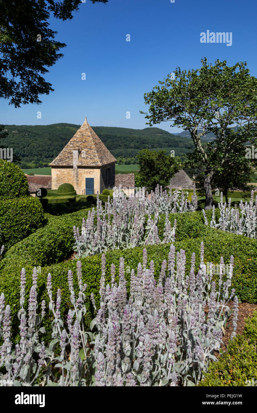 Die Gärten des Jardins de Marqueyssac in der Region Dordogne in
