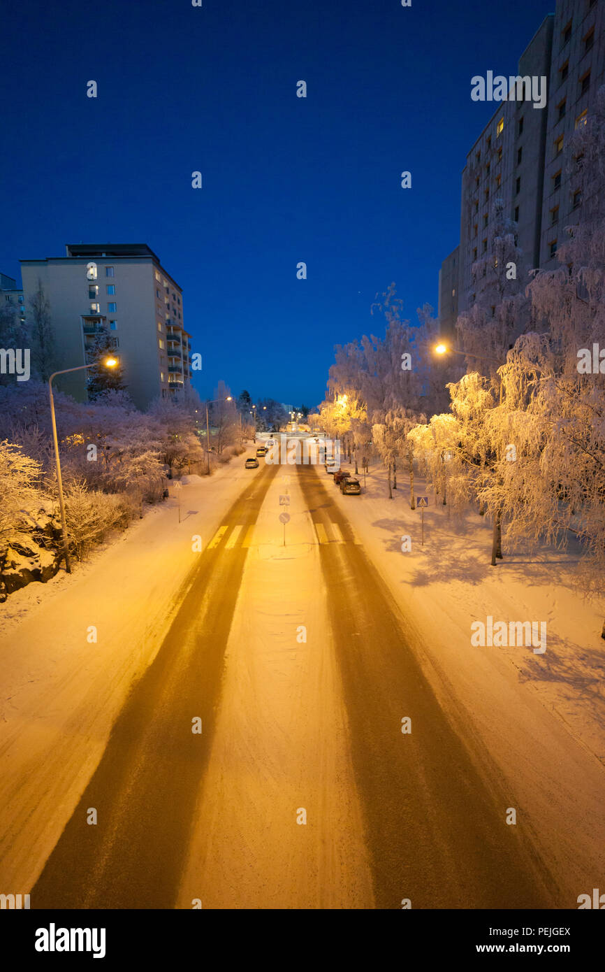 Kalte Nacht im City Stockfoto