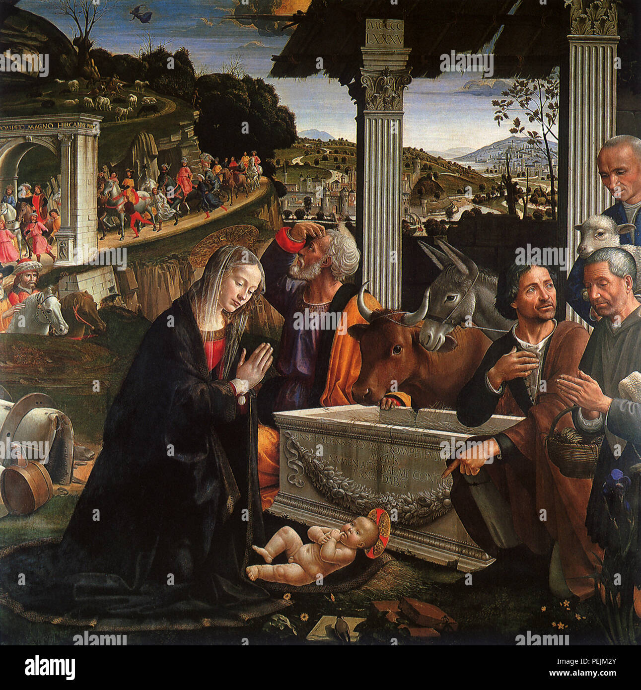 Die Anbetung der Hirten, Ghirlandaio, Domenico Stockfoto