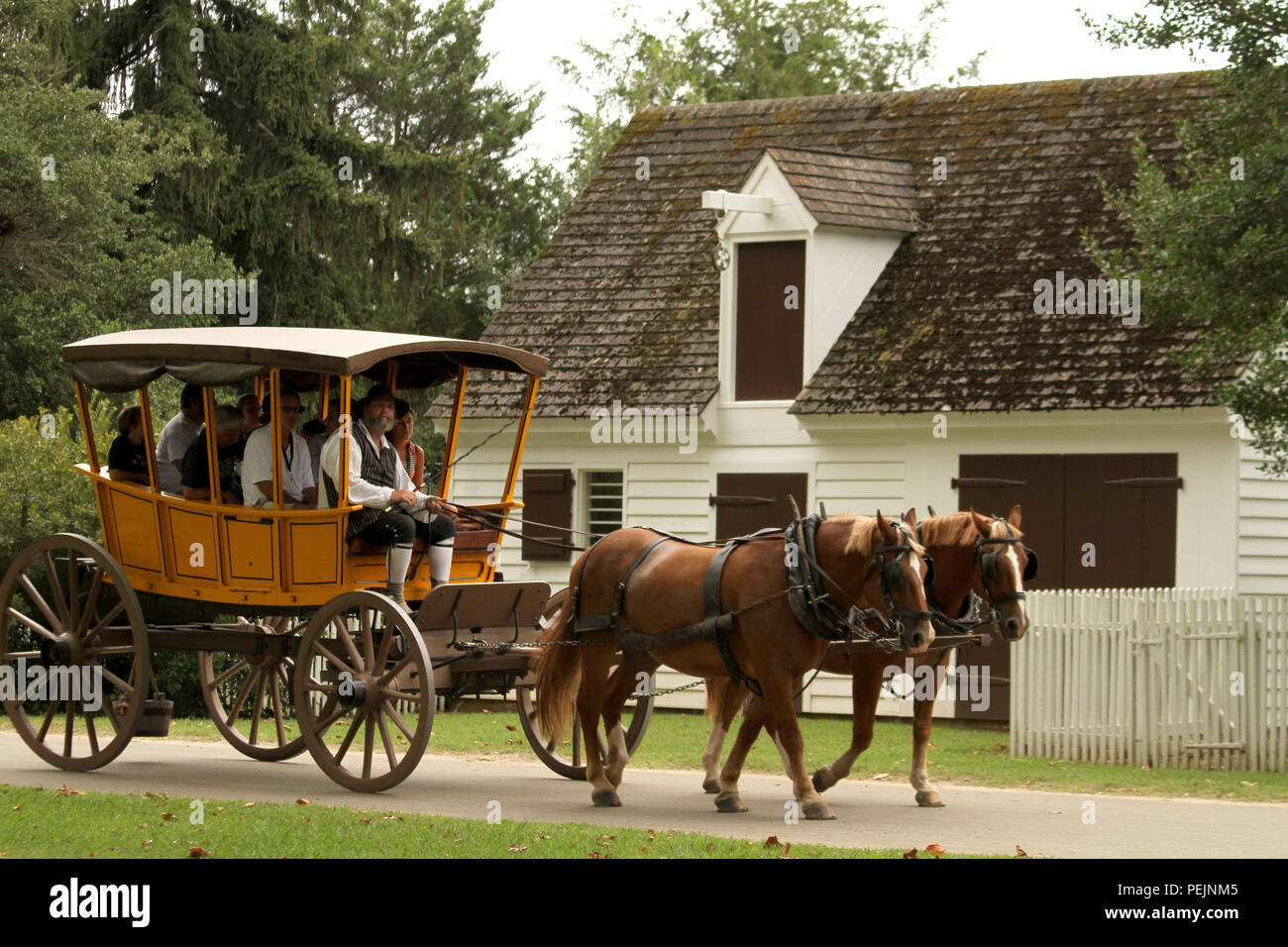 Kutschenfahrt in Williamsburg, Virginia, USA Stockfoto