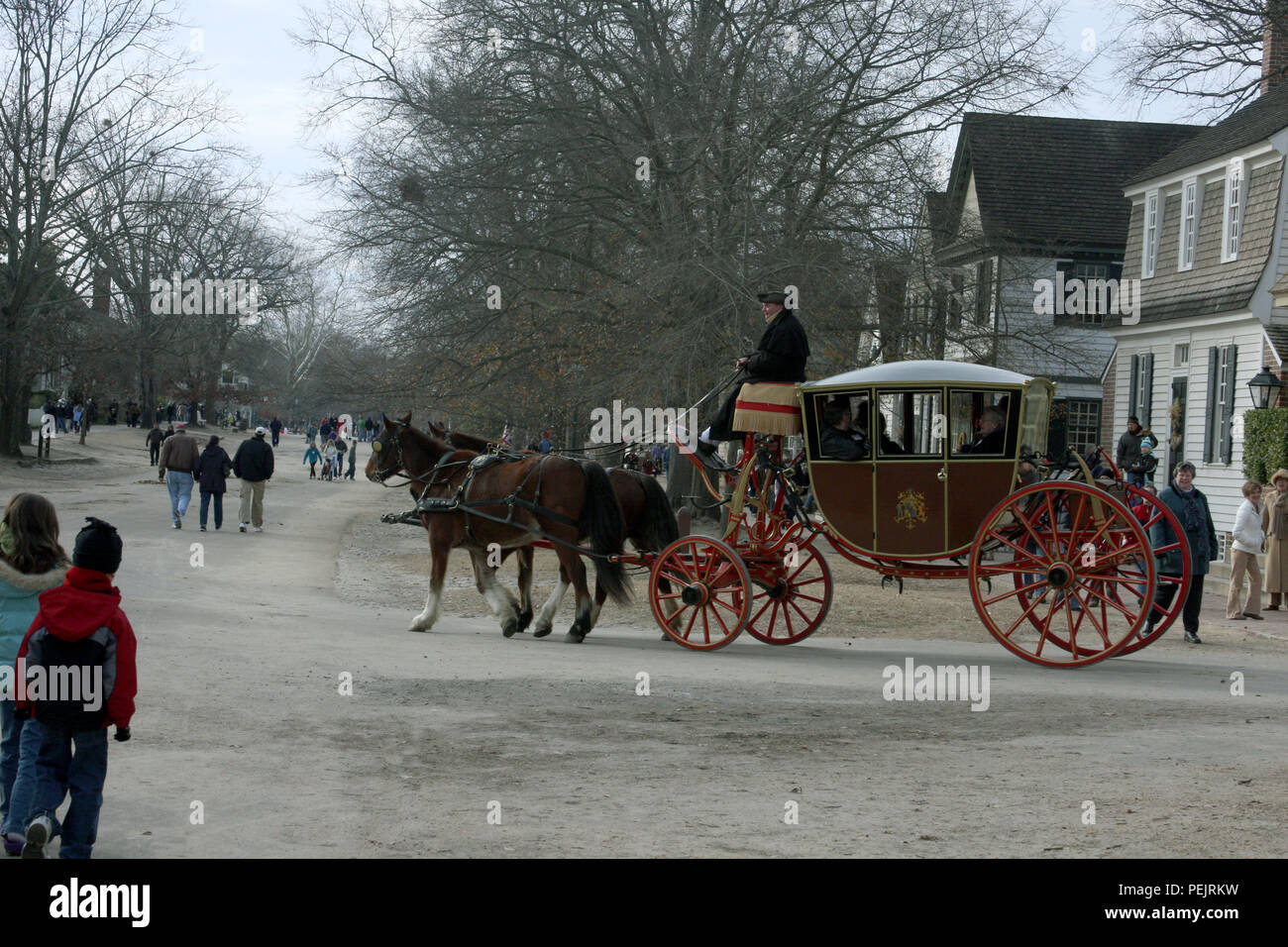Kutschenfahrt in Williamsburg, Virginia, USA Stockfoto