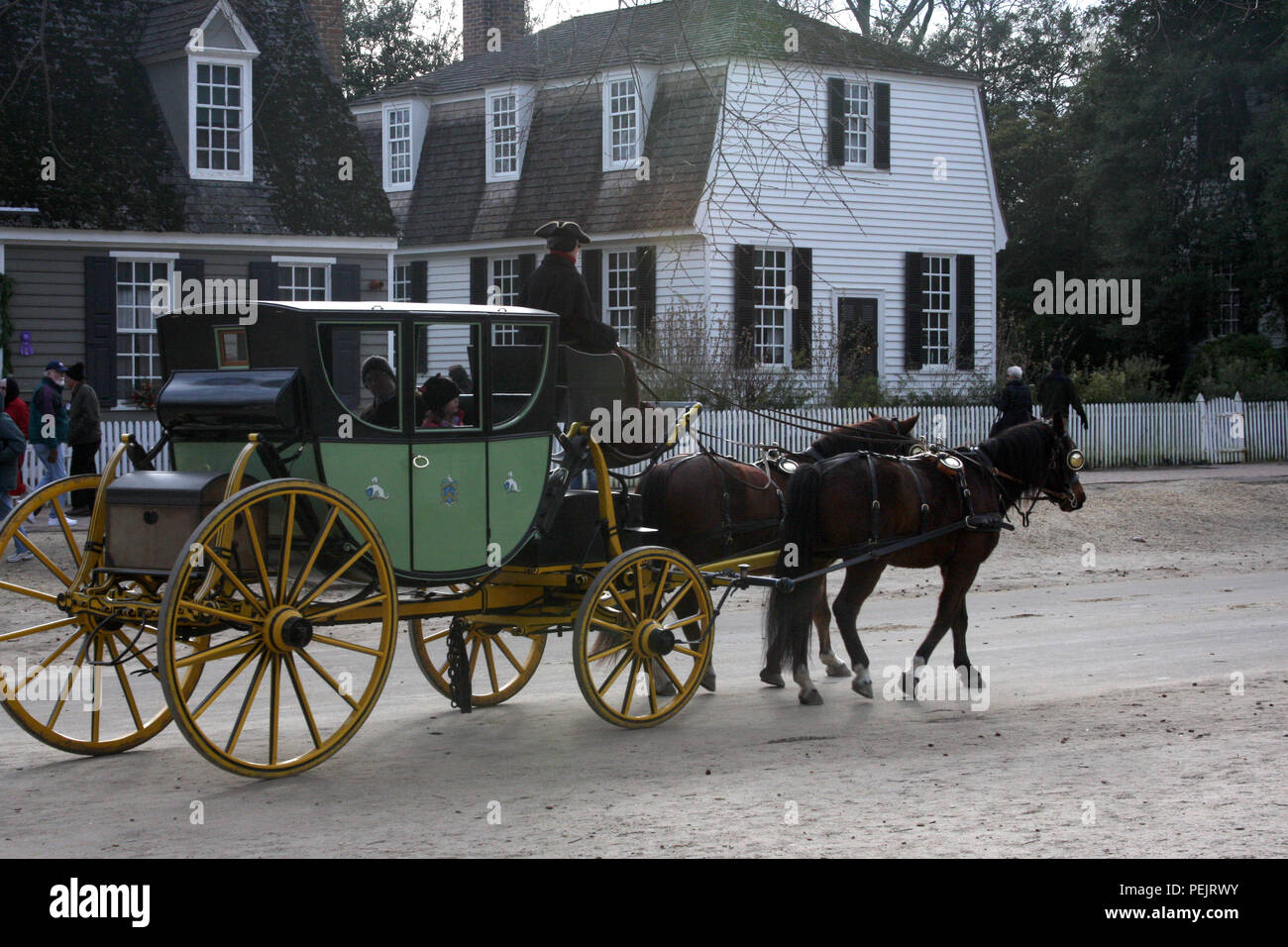 Kutschenfahrt in Williamsburg, Virginia, USA Stockfoto