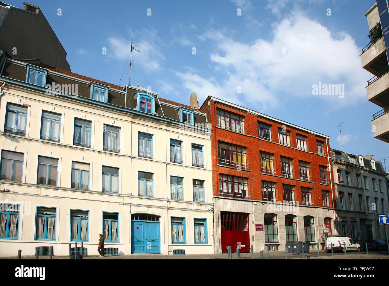 Häuser Quai du Wault Lille Frankreich Stockfoto