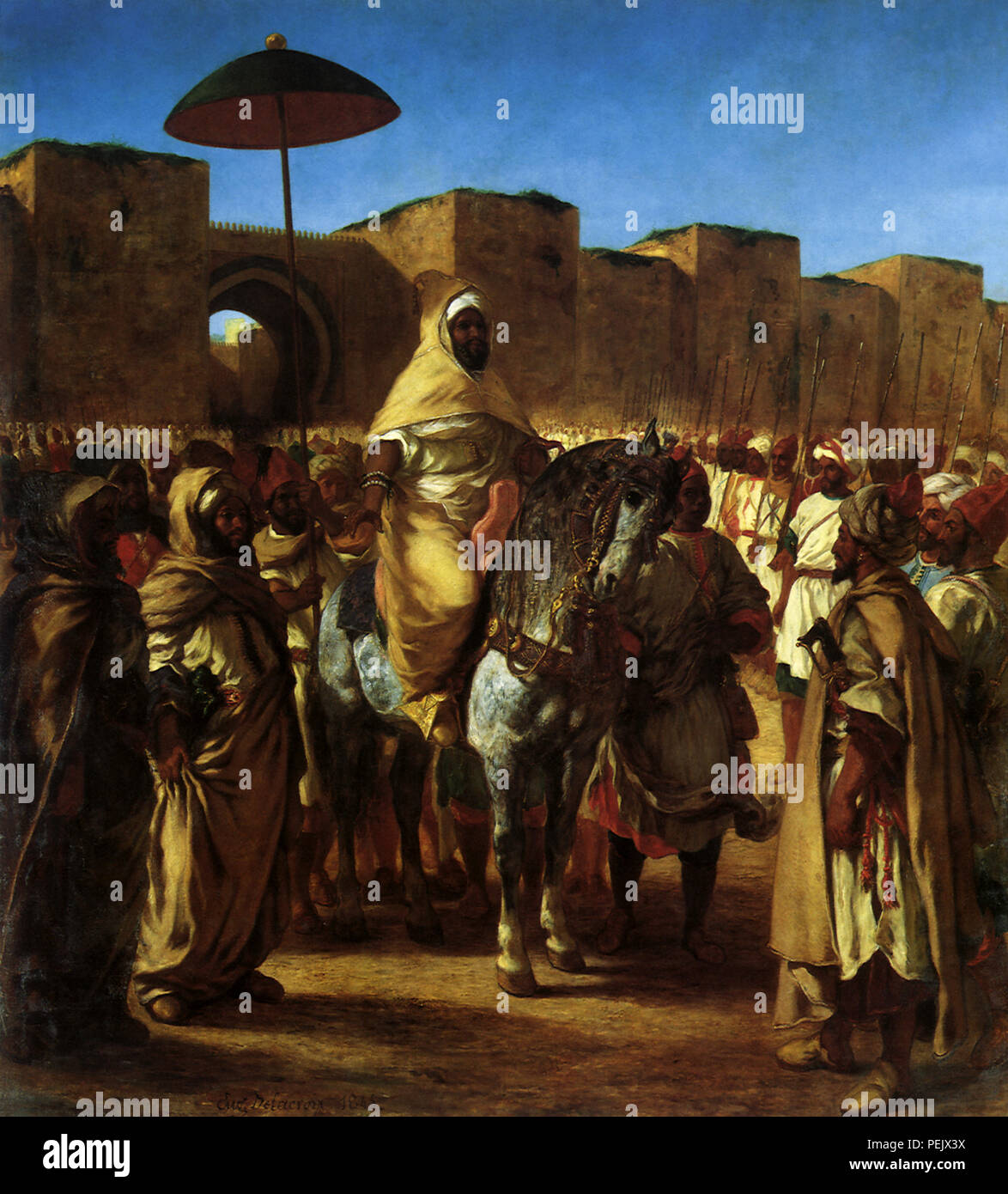 Der Sultan von Marokko und seine Entourage 1845, Delacroix, Eugene