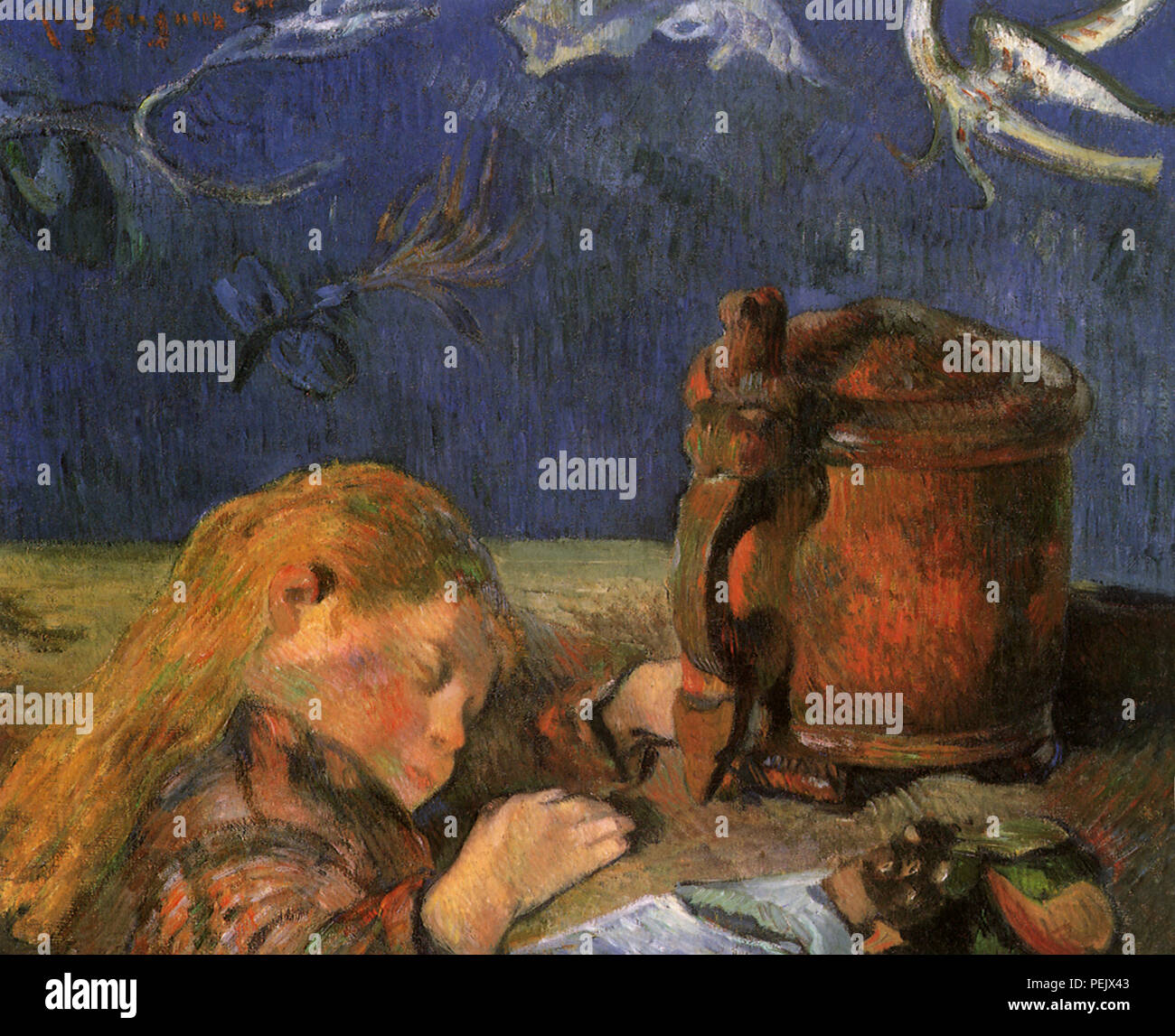 Schlafenden Jungen, Gauguin, Paul Stockfoto
